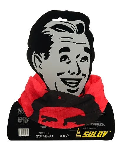 Sportowy szalik z polarem sulov czerwony