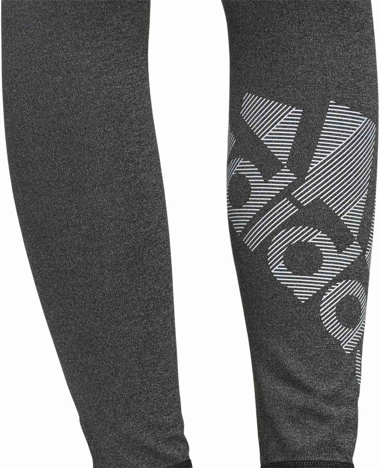 Legging femme adidas alphaskin long chiné badge gris s