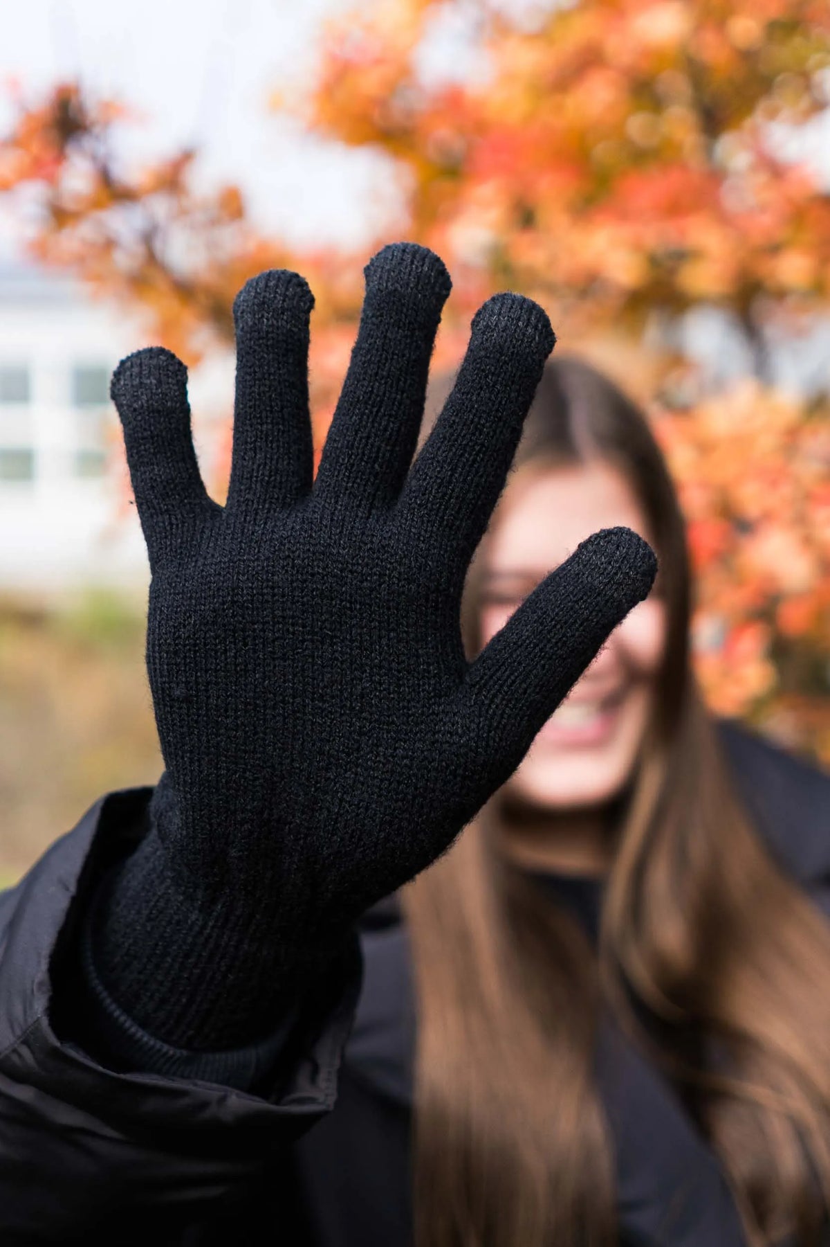 Guanti per schermo unisex caldi Guanti per smartphone Neri