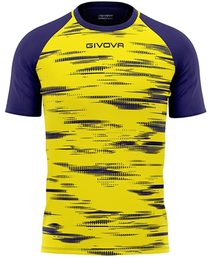 Tricou sport Givova Pixel Albastru-galben