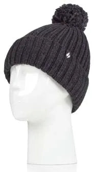 Bonnet d'hiver pour femme Heat Holders Arden Gris Charbon