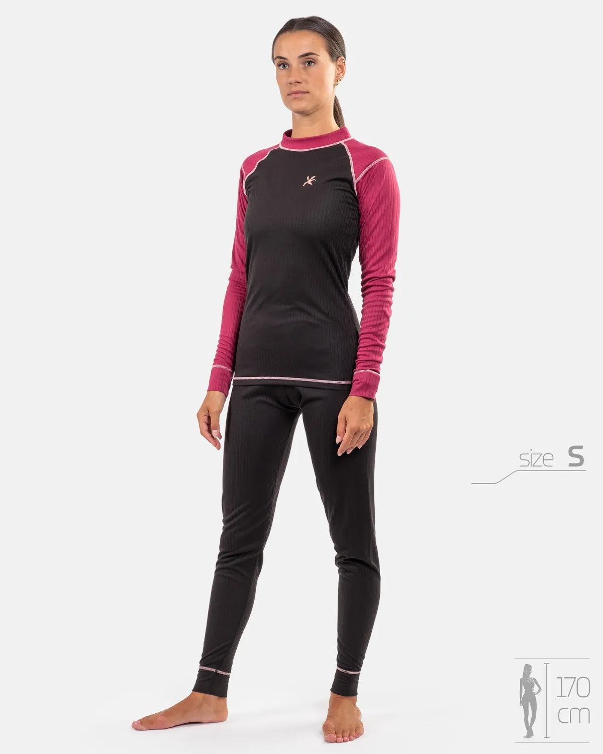 Termofixo feminino klimatex darla vinho bordô/preto 2xl