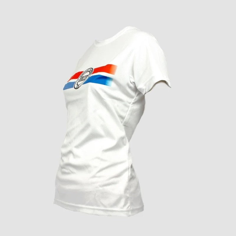Camiseta Manga Corta Miler Femme Iffley Road Tejido Dry Sublimación Blanc