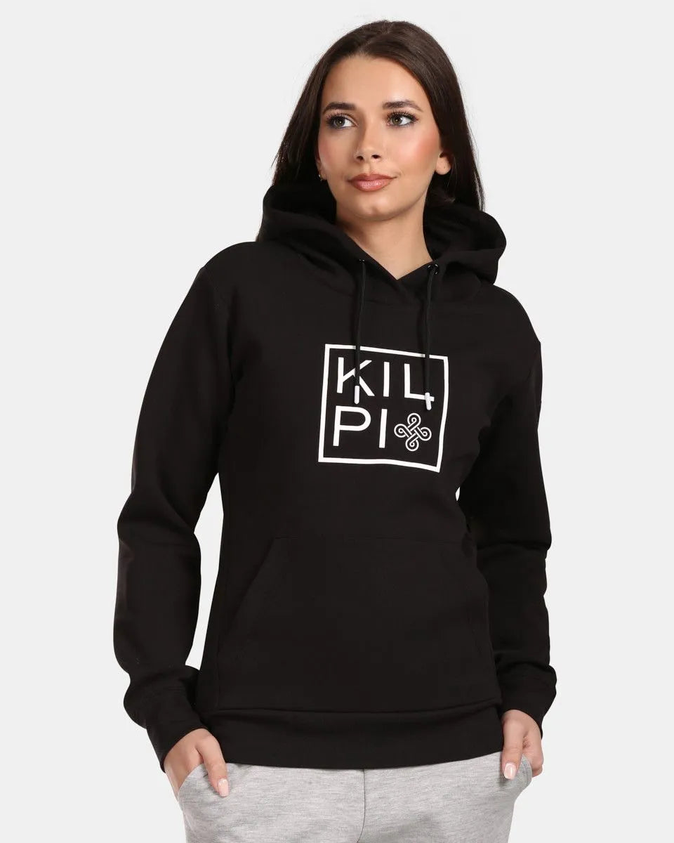Sudadera con capucha de algodón para mujer kilpi niky-w negro 38