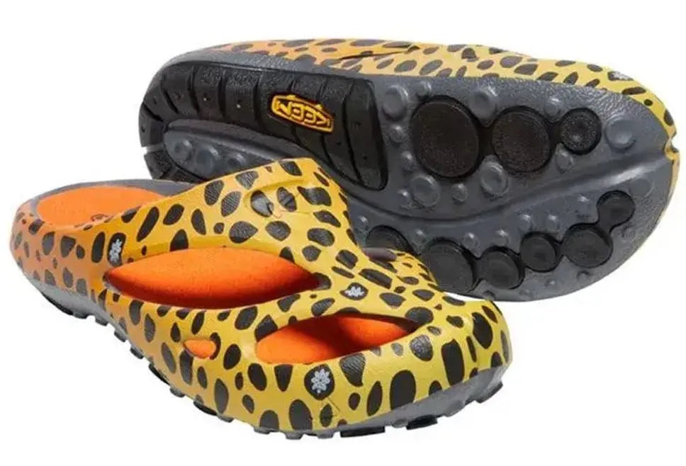 Pantoufles Keen Shanti Arts Thc Cheetah Rainbow pour femmes, orange