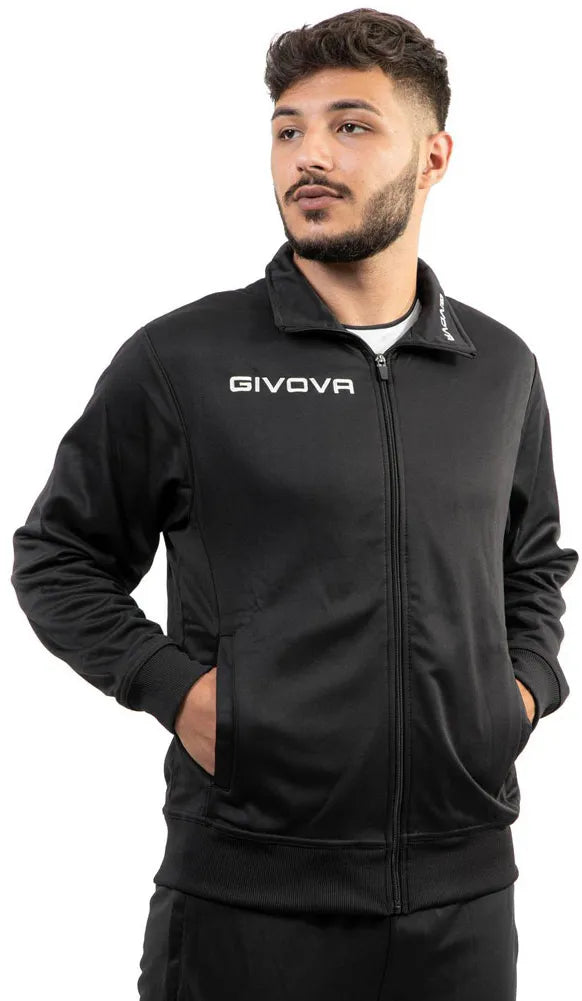 Sweatshirt Spóirt Givova Polarfleece Mona 500 Dubh
