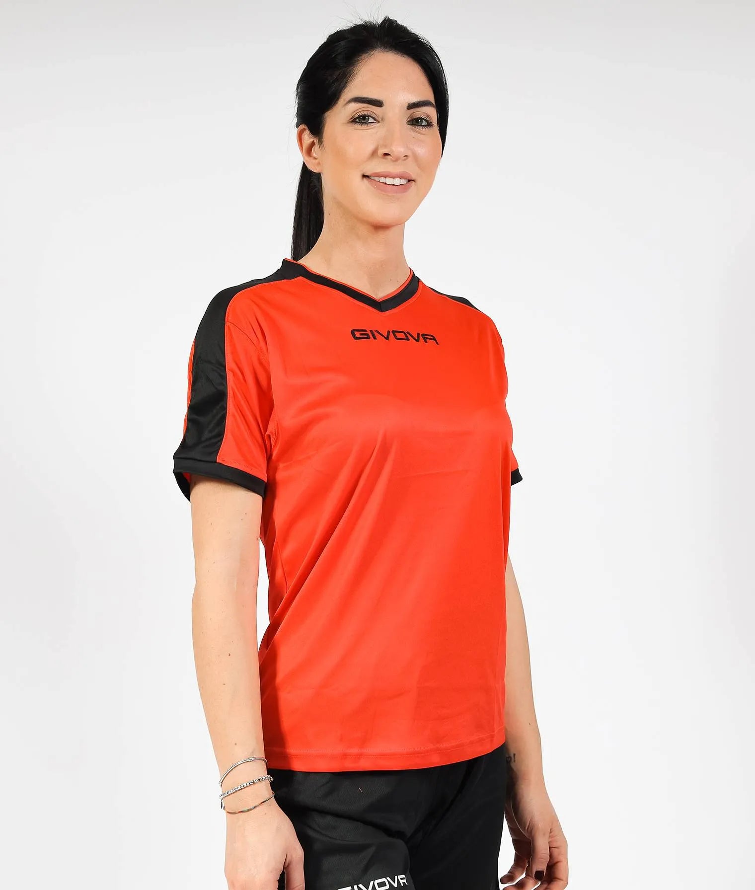 Sportpóló Givova Revolution Piros-fekete Piros 2xl