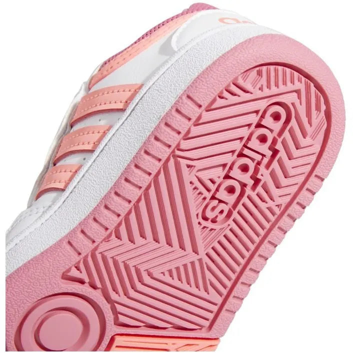 Buty Dziecięce Adidas Jr Hoops Biało-różowe Białe