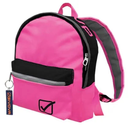 Backpack givova ollscoil fuchsia-dubh bándearg