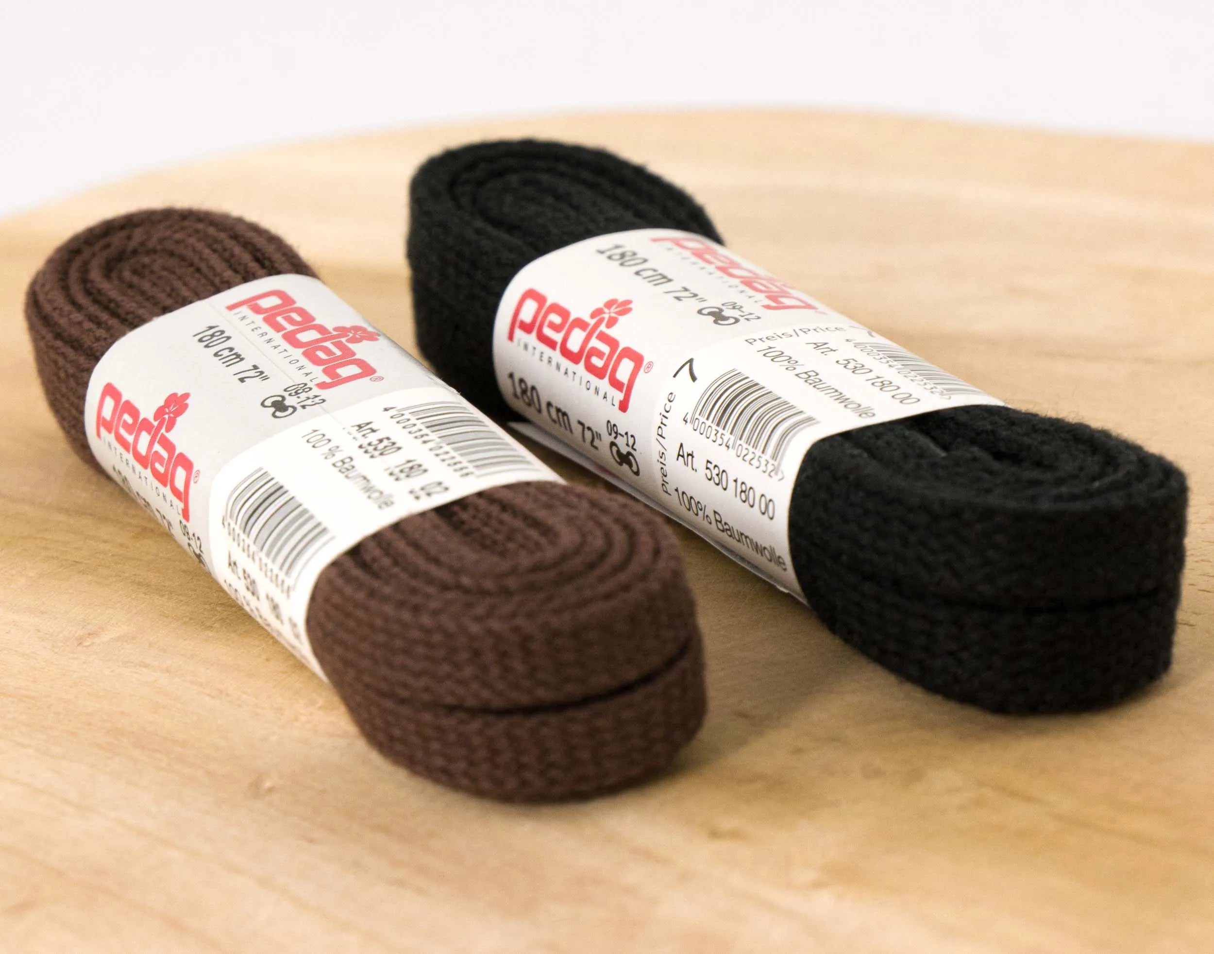 Pedag Shoelaces Flat Wide 180 Cm Dark Brown