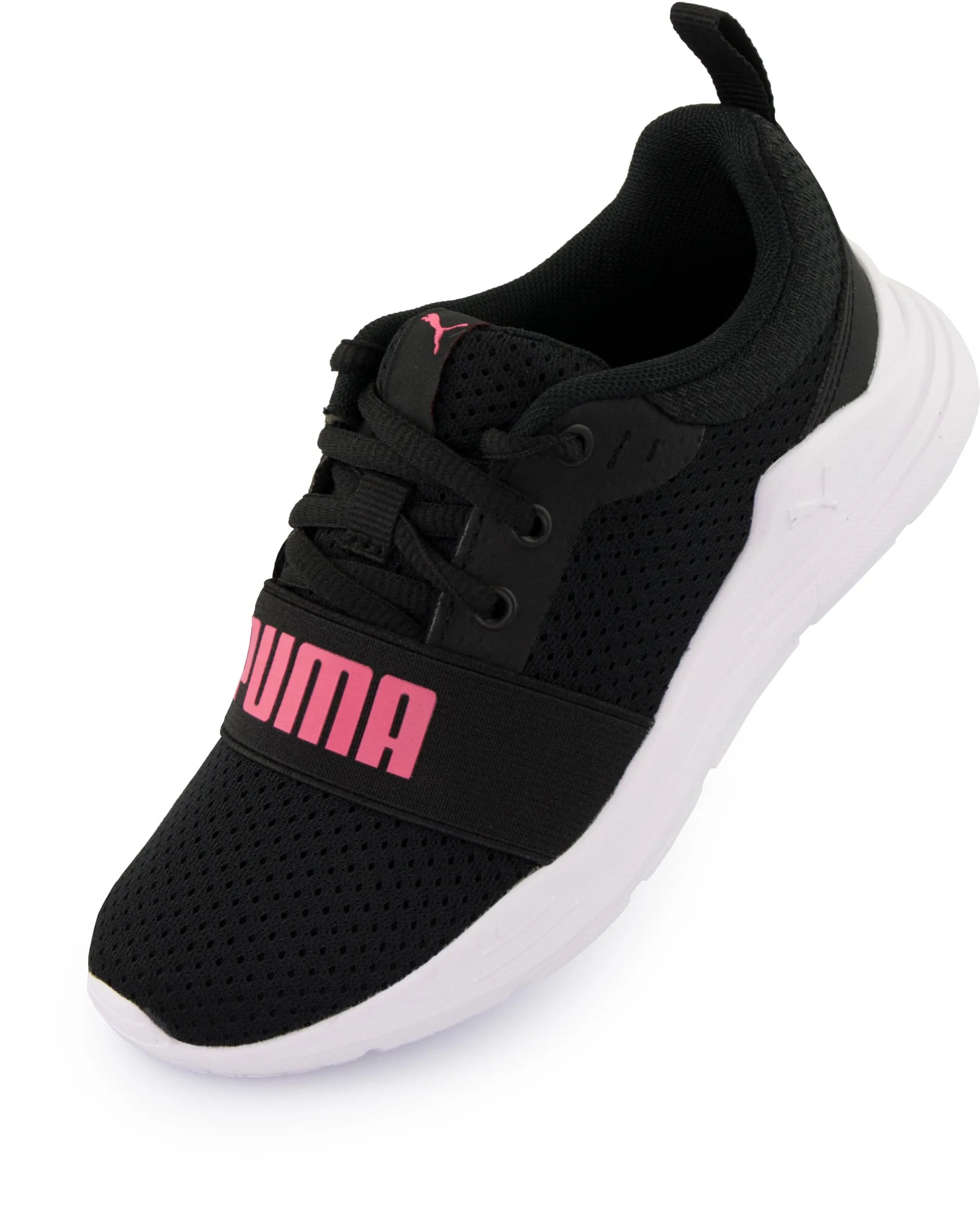 Chaussures pour enfants Puma Jr Wired Textile Chaussure de course Noir