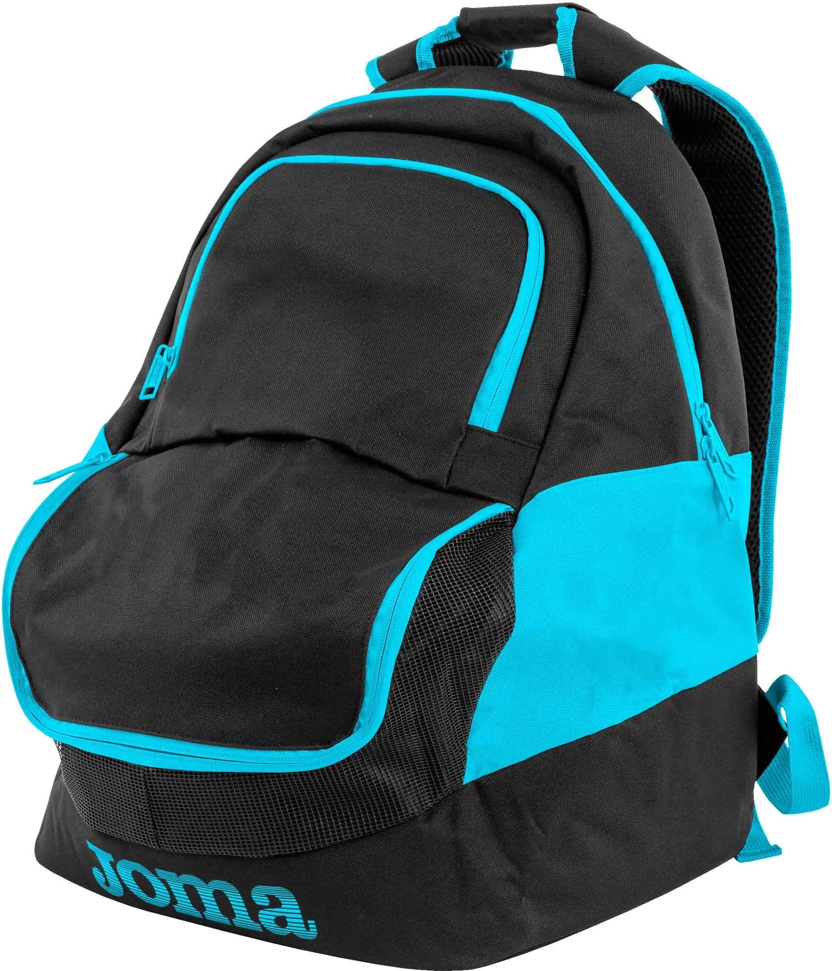 Mochila Joma Diamond II - Negro/turquesa, deportivo y duradero