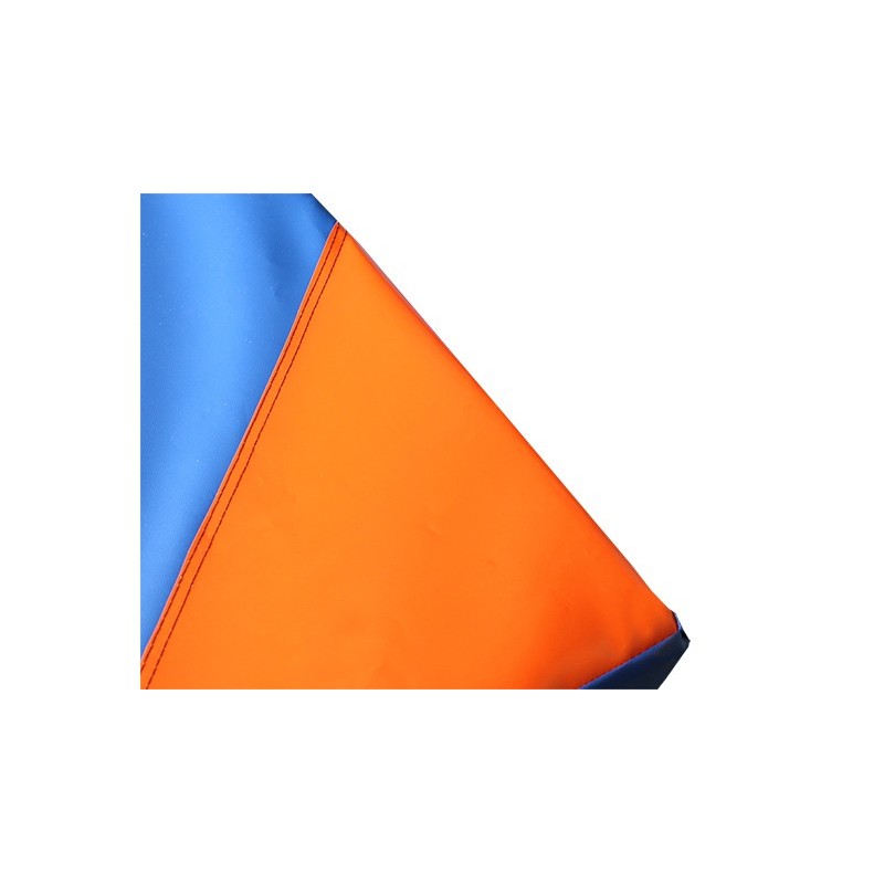 Pokrowiec na matę do skoku wzwyż ze wzmocnieniami w rogach i uchwytami wielokolorowy