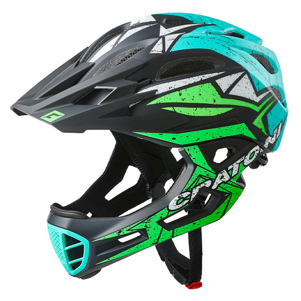 Каска Cratoni C-maniac Pro Black/lime/turquoise Matt - L/xl (59-62cm)