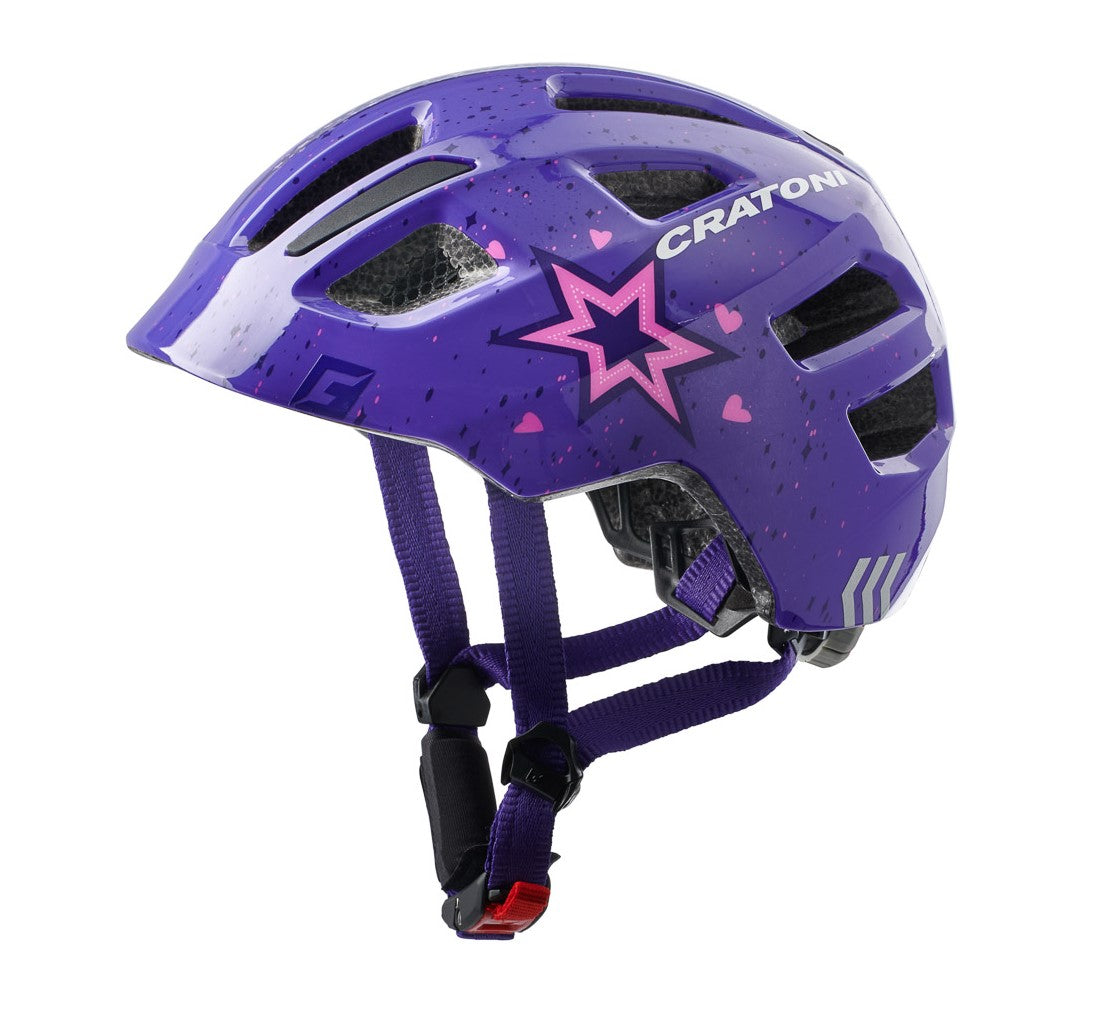 Cratoni Maxster Star Purple Glossy Children's Helmet