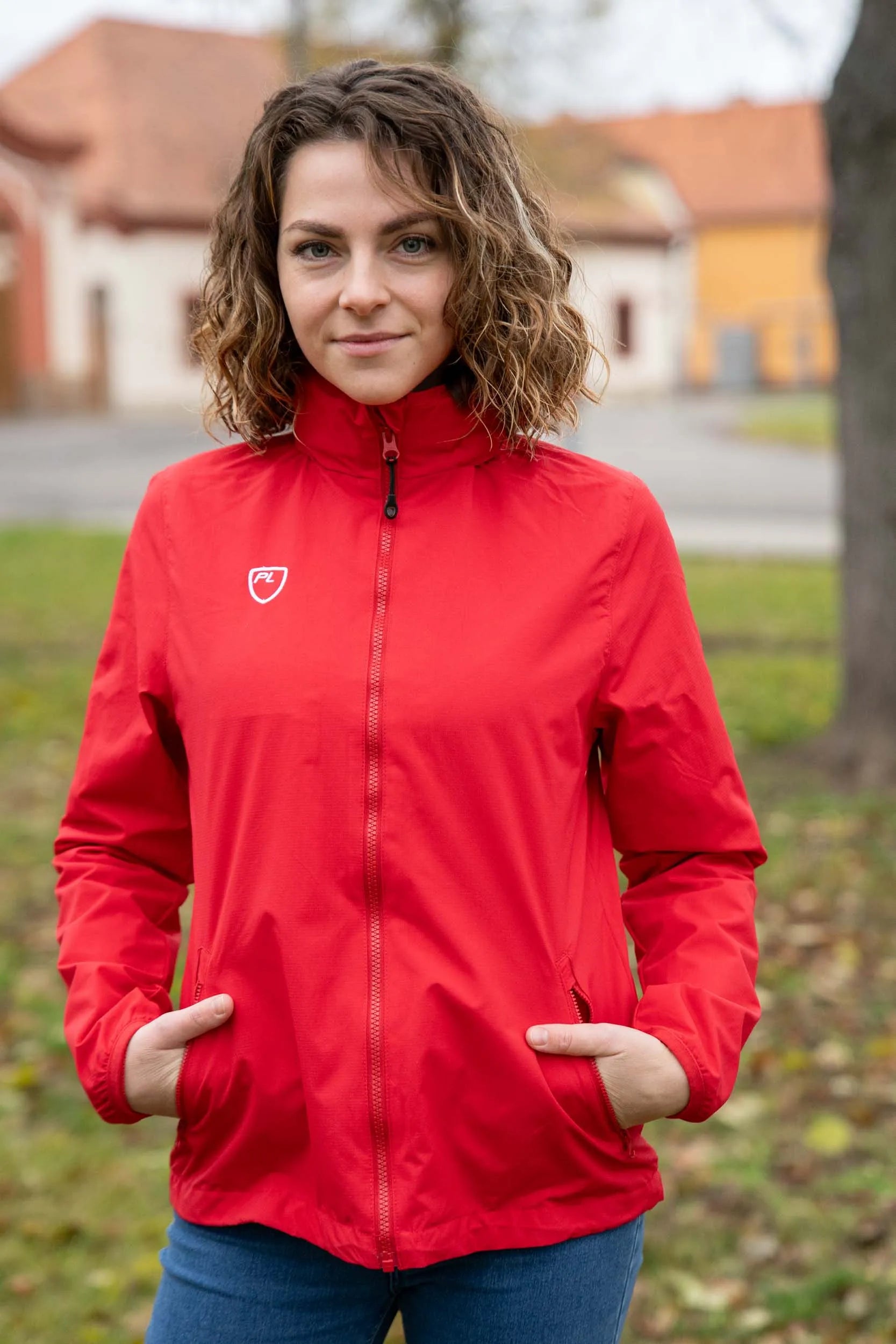 Női játékos kabát skarlátvörös 2x