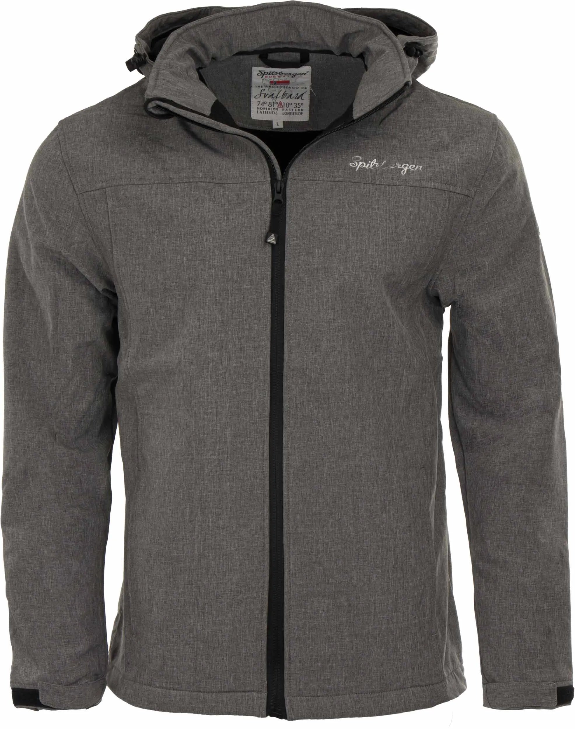 Męska kurtka softshell Spitsbergen Norwegia Wms Jacket Melange Grey