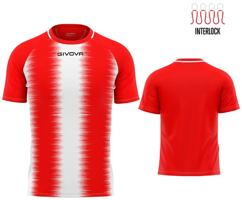 Sportshirt Givova Streep Rood-wit Rood