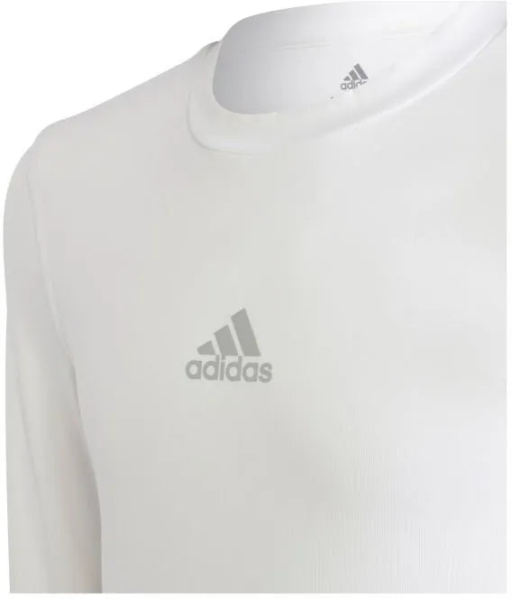 Dziecięca koszulka termoaktywna Adidas Jr Techfit Ls T-shirt biała