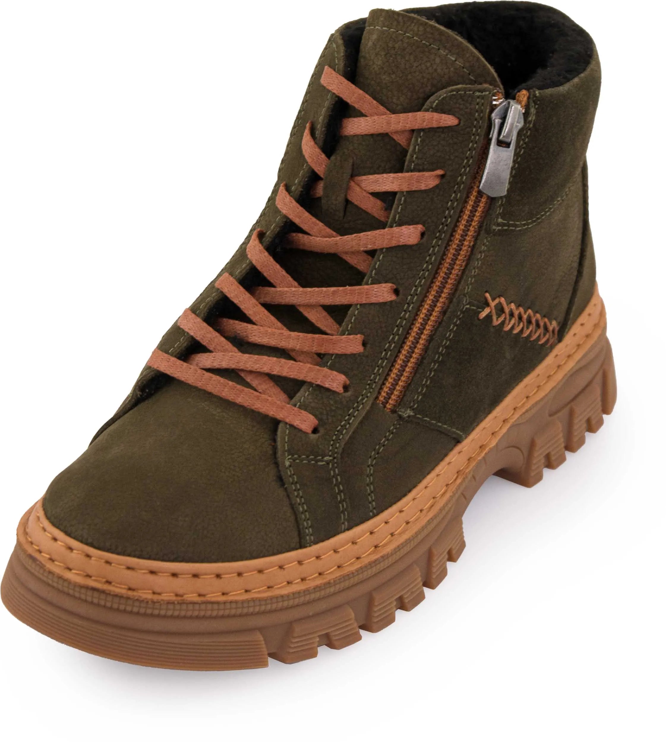 Botas mujer invierno piel nell 207 caqui caqui 39