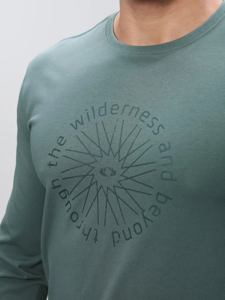 T-shirt a maniche lunghe da uomo Loap Alborg Verde