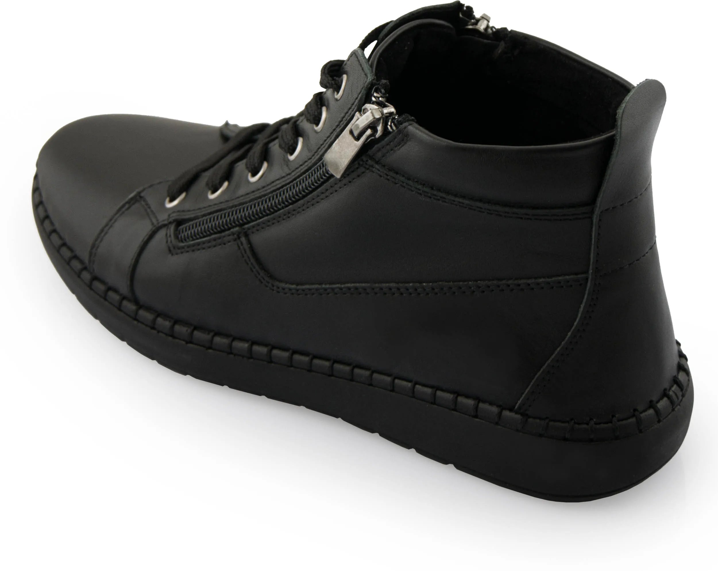 Dame lædersko nell 7026 sort 39