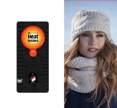 Tiara de inverno feminina com suporte térmico Alta Preto