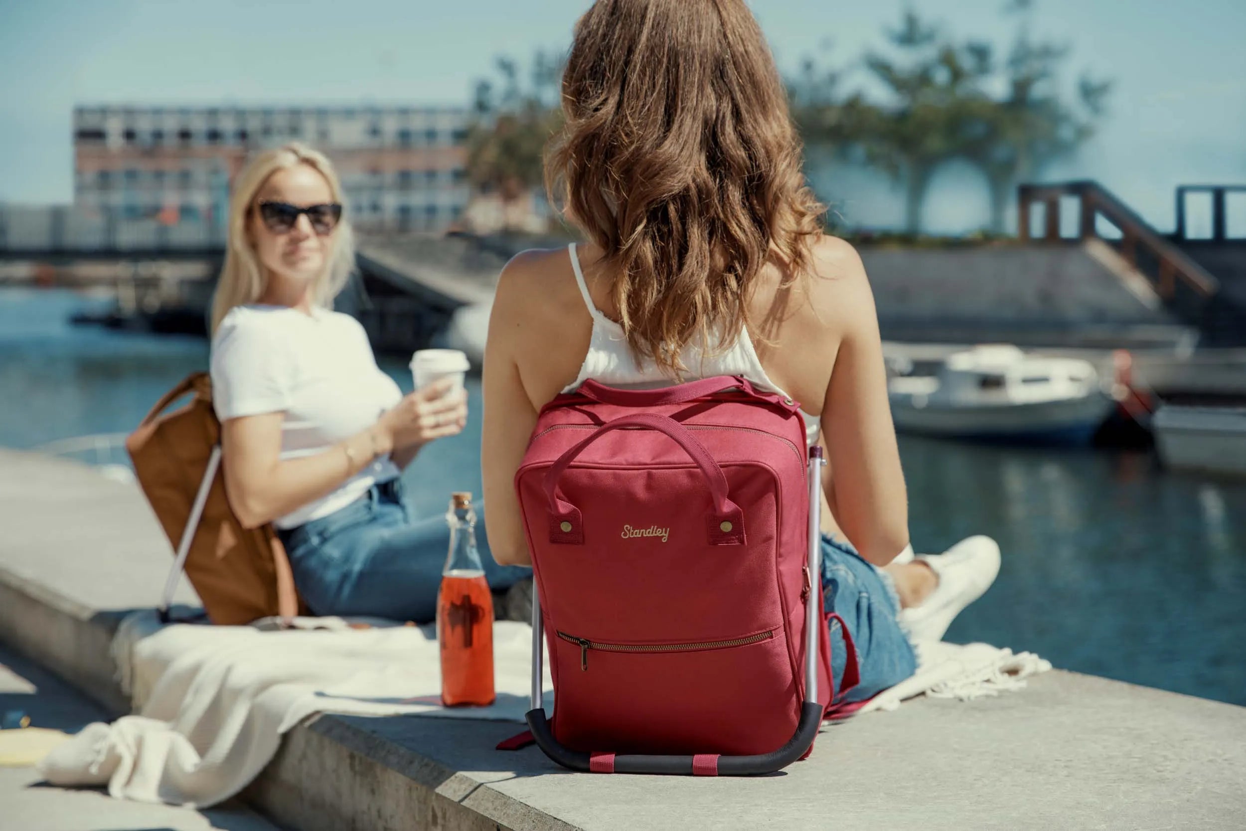 Batoh standley leanbag červená červená