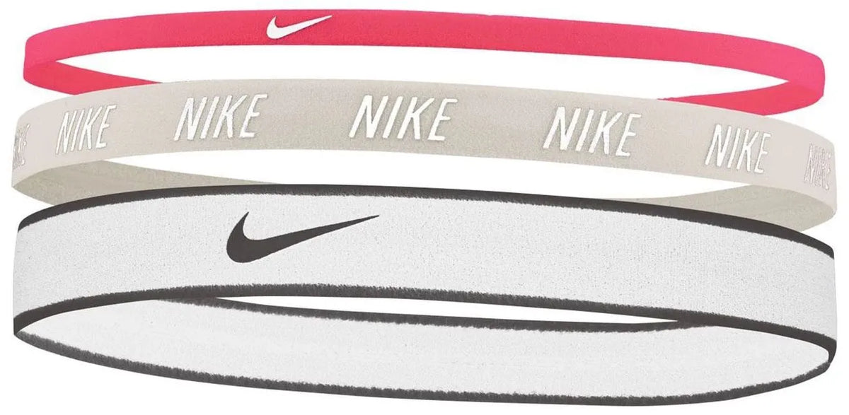 Confezione da 3 fasce per capelli Nike Rosa-ferro-bianco Rosa/bianco