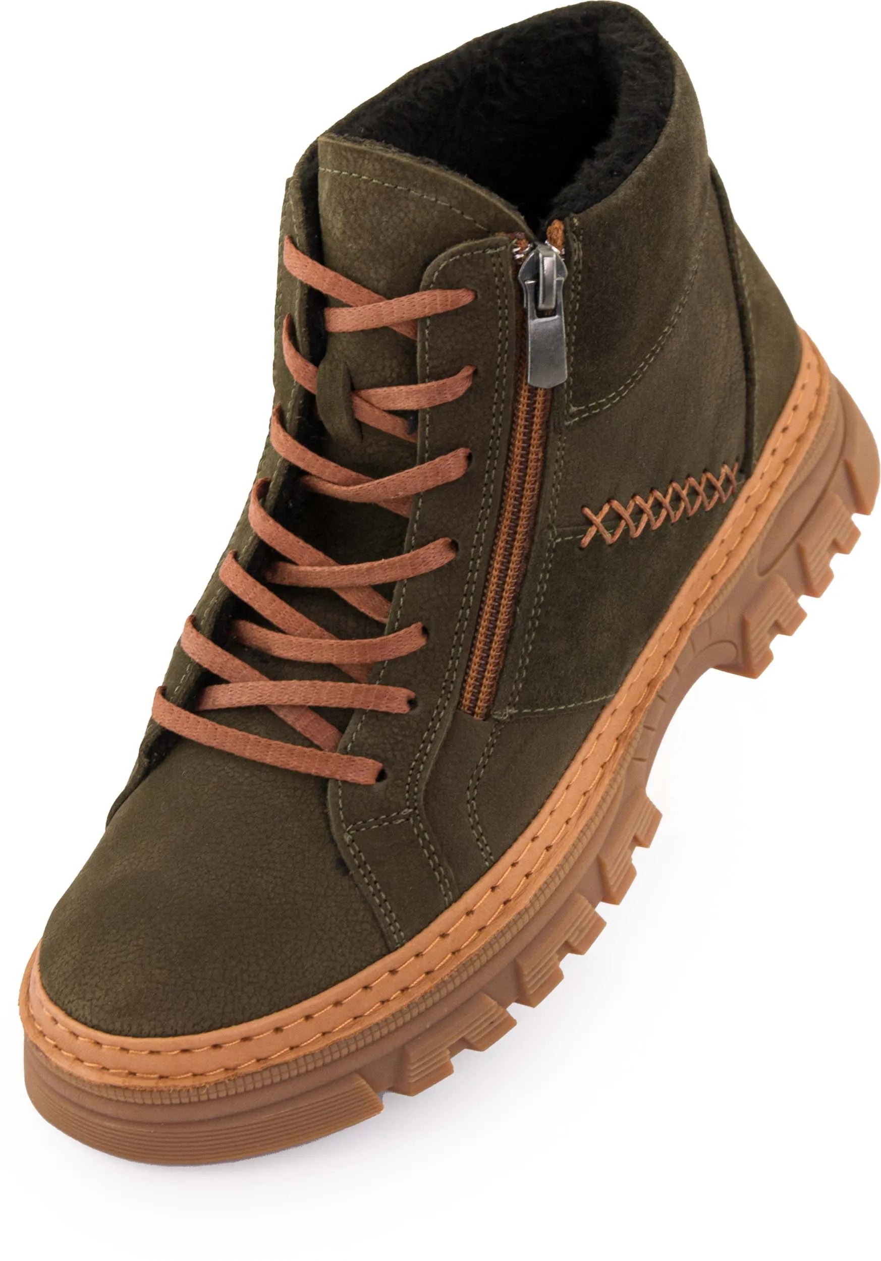 Botas mujer invierno piel nell 207 caqui caqui 40