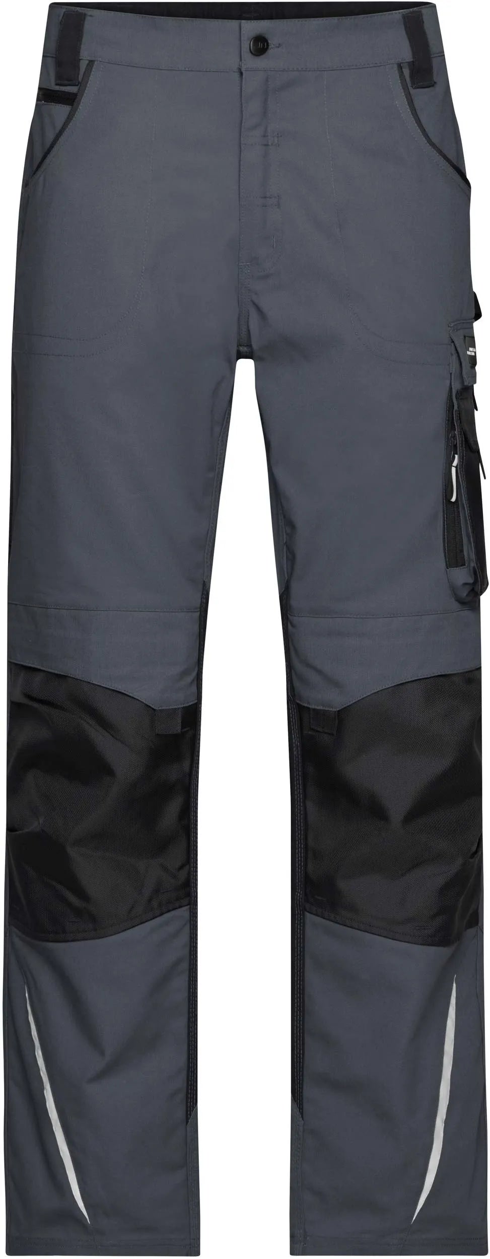 Pantaloni da lavoro James & Nicholson Workwear grigio carbonio