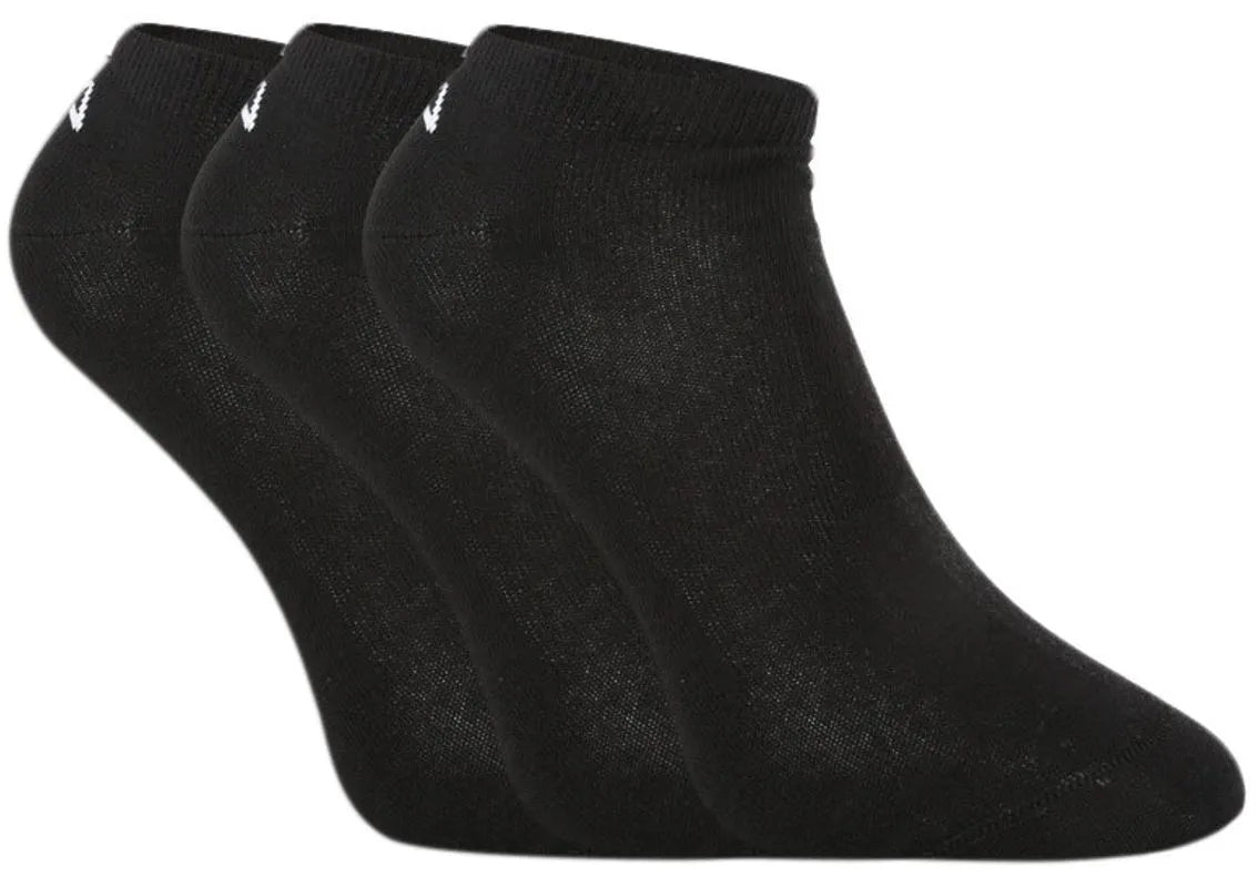 Meias de tênis fila 3-pacote preto 43-46 algodão unissex