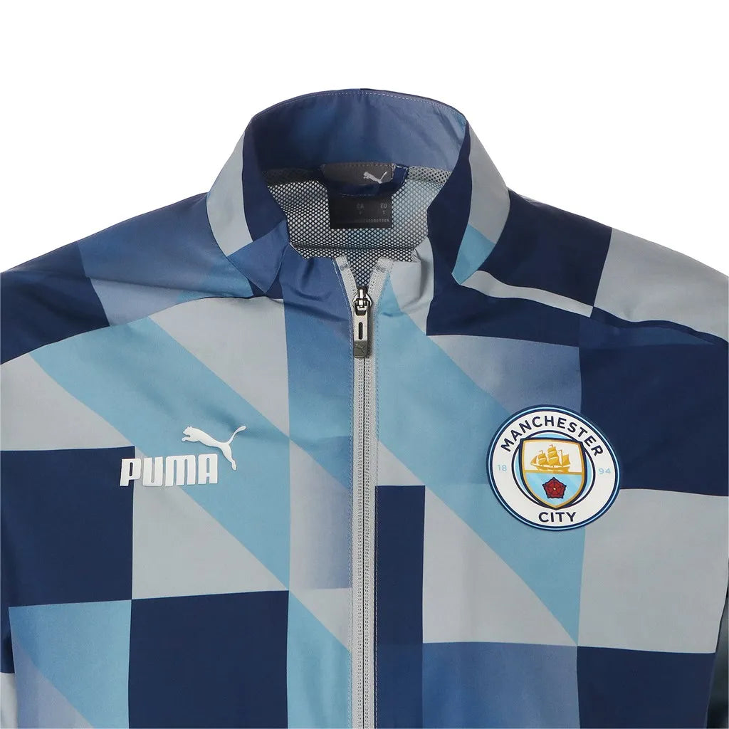 Herren Puma Manchester City Prematch Jacke Grau