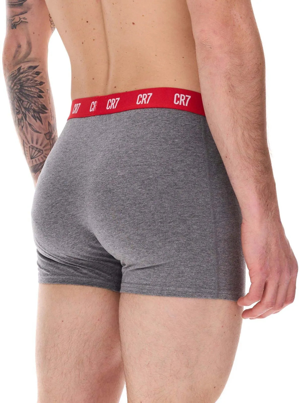dornálaithe cr7 fir cristiano ronaldo boxershort 5-pacáiste meascán grey-navy-dearg m
