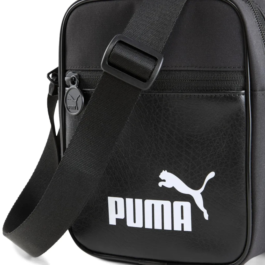 Geantă de umăr portabilă Puma Campus neagră