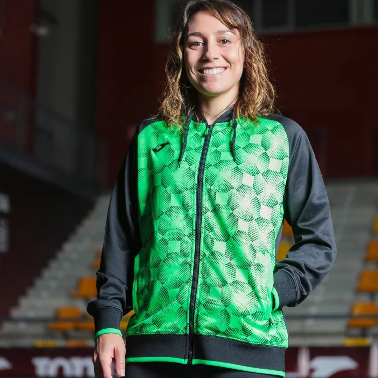 Dame joma supernova iii hættetrøje med lynlås fluorgrøn l