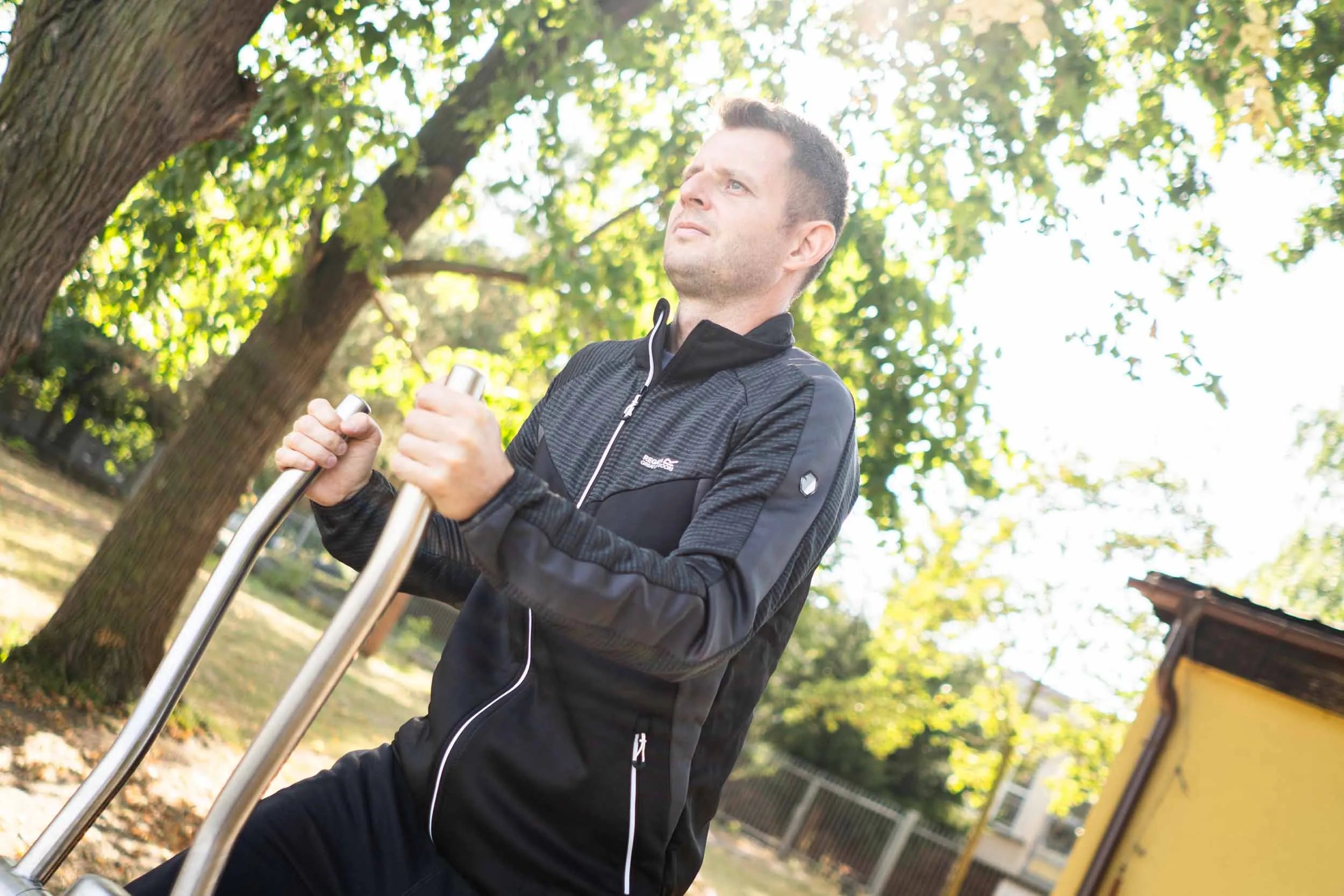 Hanorac pentru bărbați Regatta Men Yare Vi Extol Stretch Softshell Jacket Negru