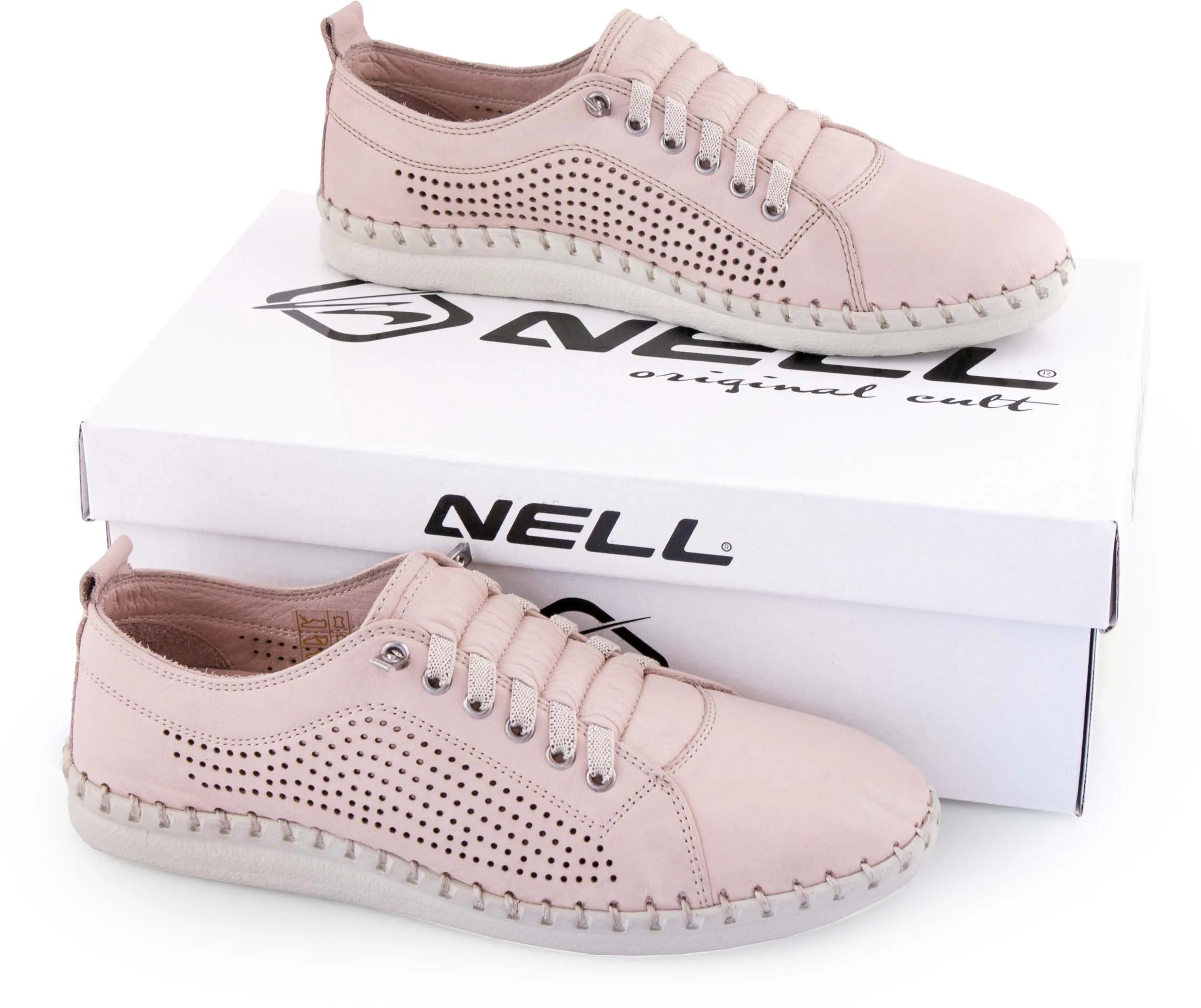 Дамски кожени обувки Nell Perform Cameo Pink