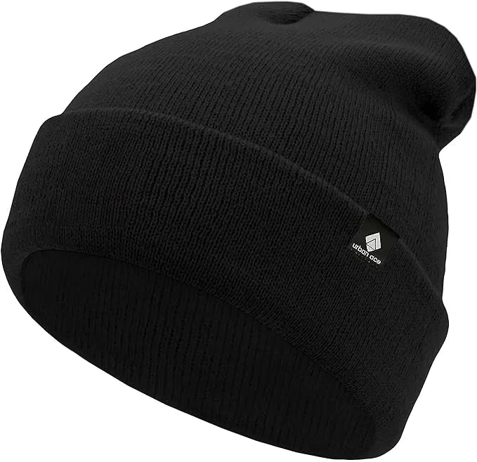 Chapeau d'hiver pour enfants Urban Ace Jr Cotton Cuff Beanies Noir