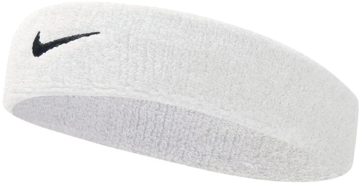 Fascia per capelli Nike Swoosh Bianco-nero Bianco