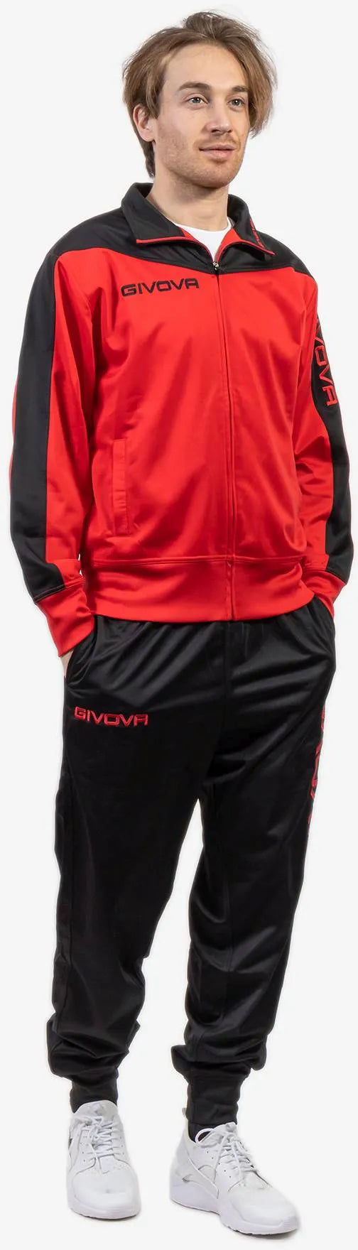 Sportset givova roma röd-svart röd 3xl
