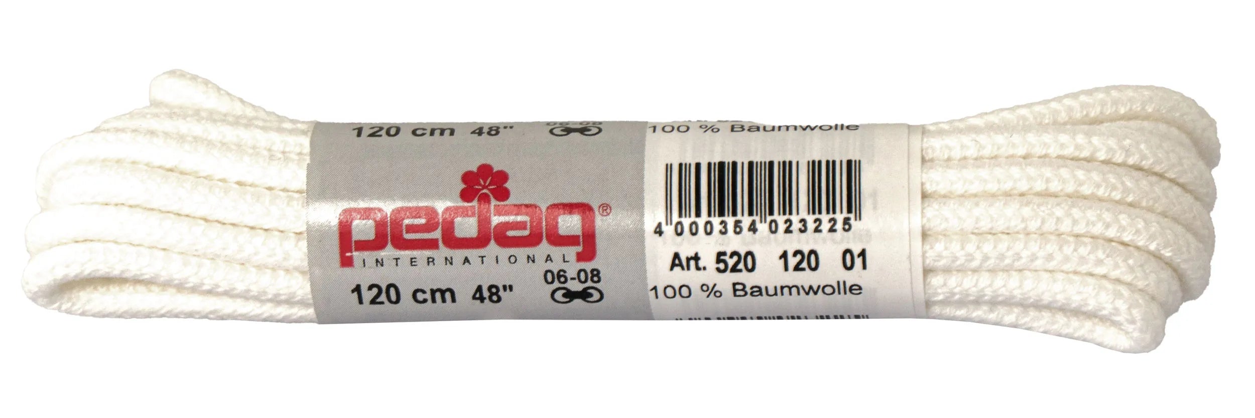 Lacets Pedag Rond Épais 120 Cm Blanc