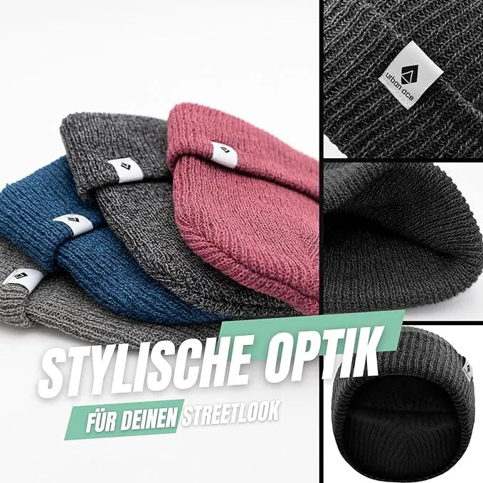 Gorros De Invierno Urban Ace Unisex Crew Gorros Negro Negro