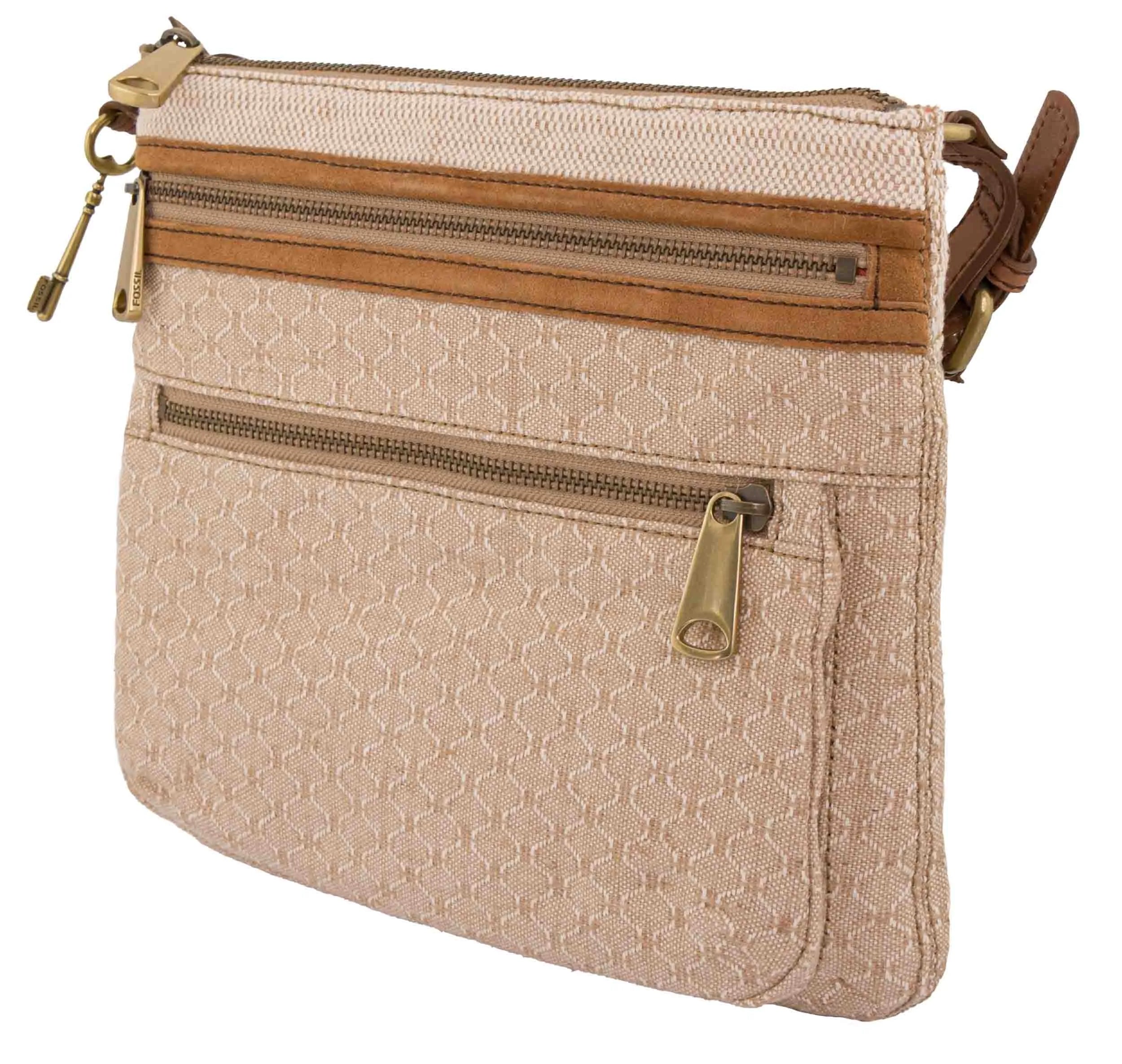 Kabelka fossil wmns přes rameno explorer crossbody béžová