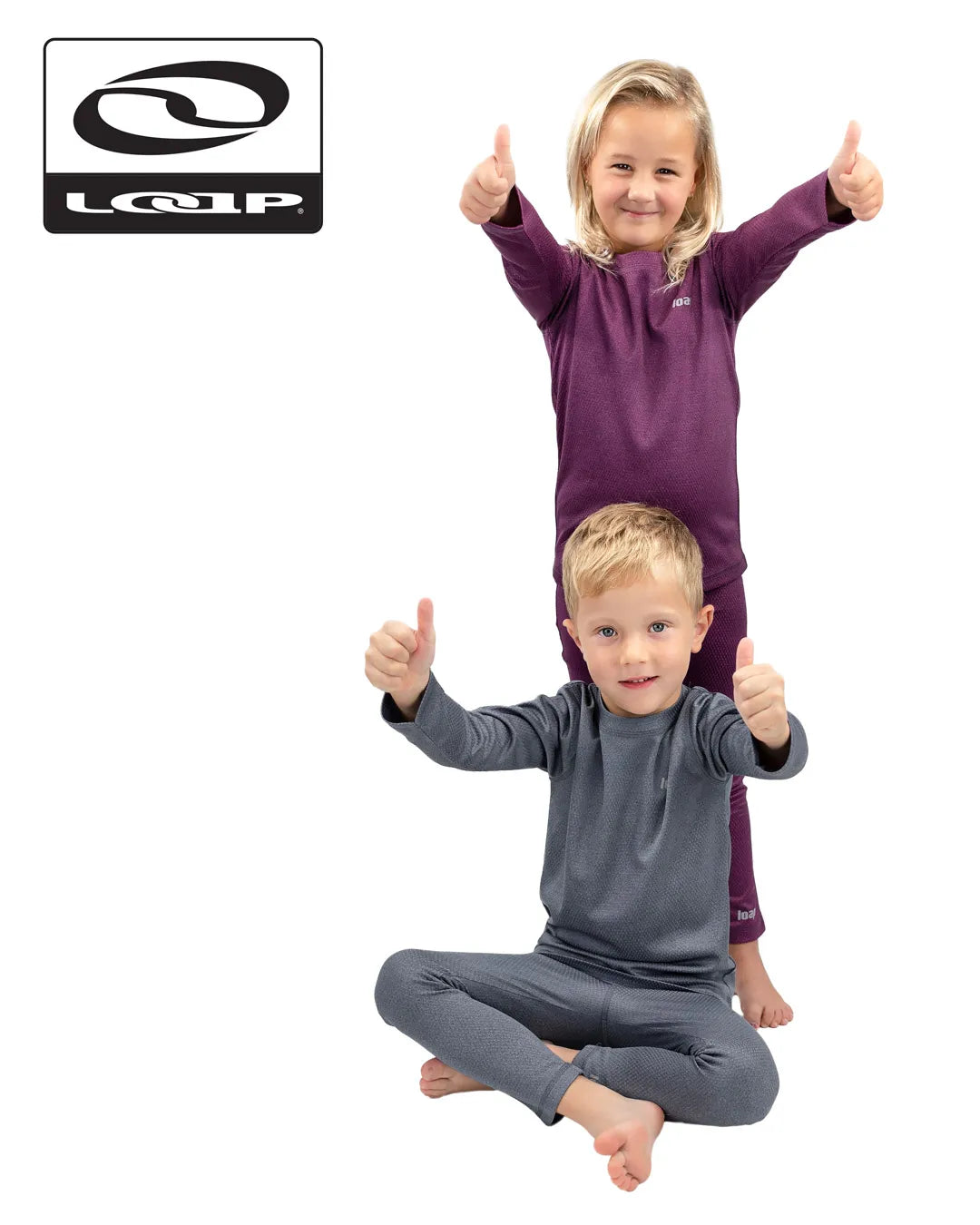 Children's thermal t-shirt loap pixy gray - 152