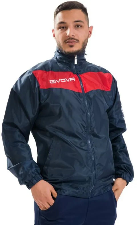 Kurtka sportowa Givova Rain Blue-rosso Blue