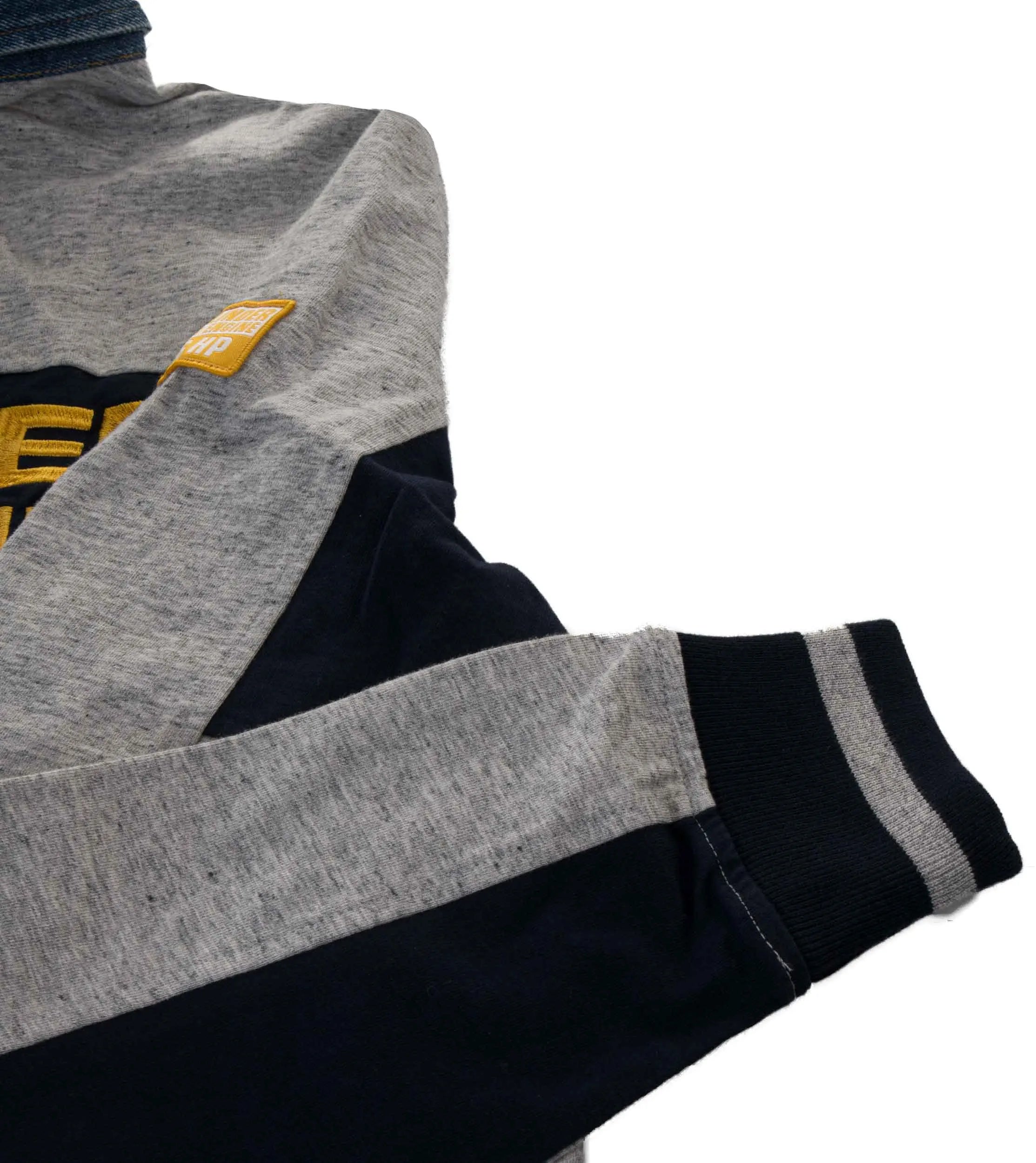 Camiseta masculina State Of Art Rugbyshirt Colourblocking Heavy Jersey Cinza