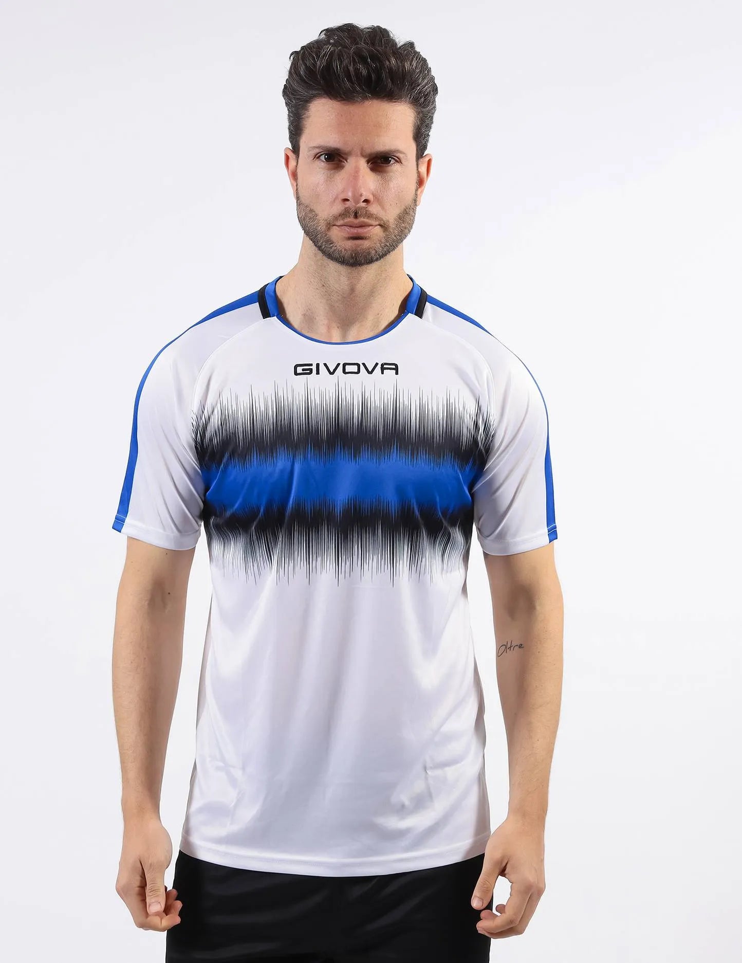 Sport T-shirt Givova Radio Royal-svart Vit