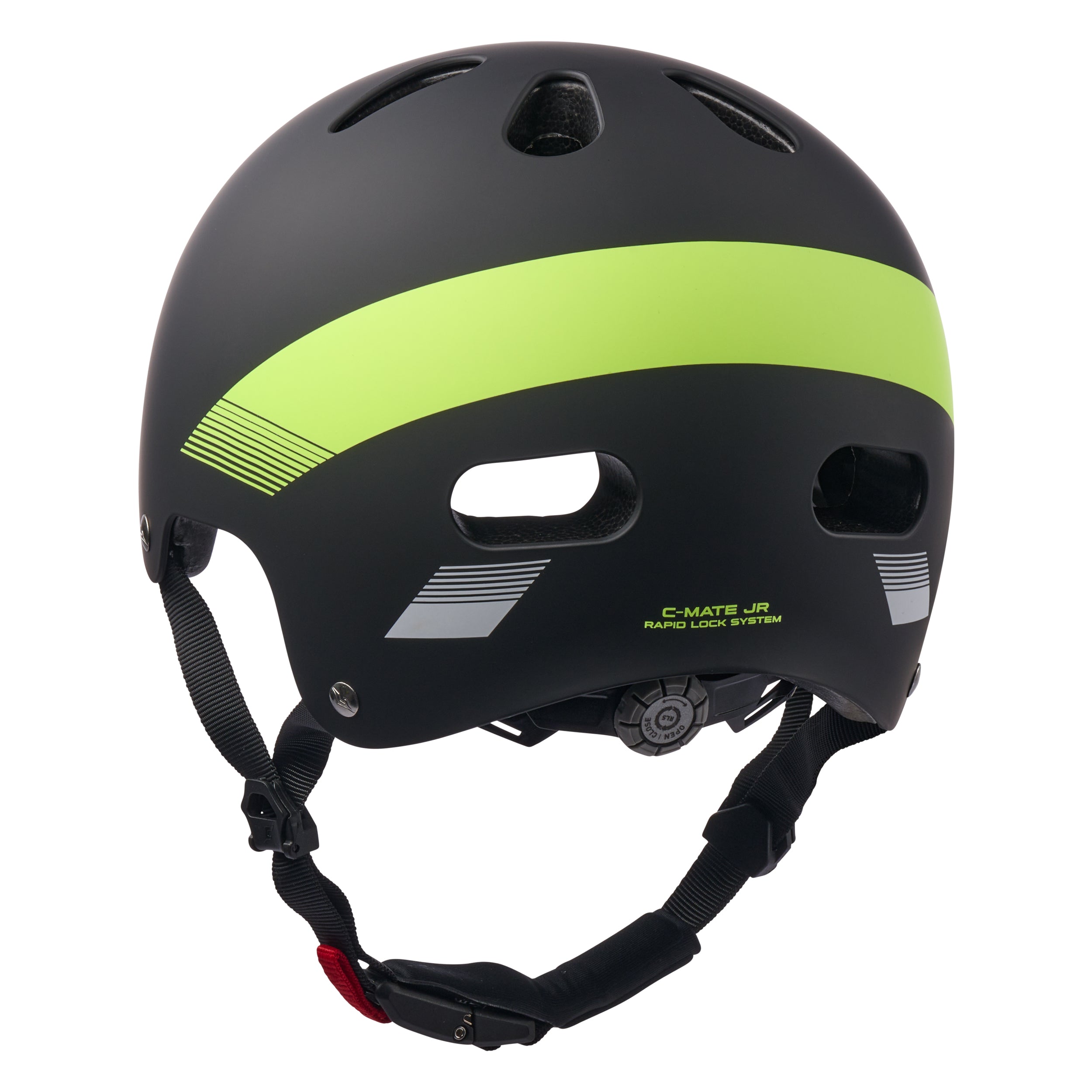 Children's Helmet Cratoni C-mate Jr. Black/lime Matt - S/m (54-58cm)