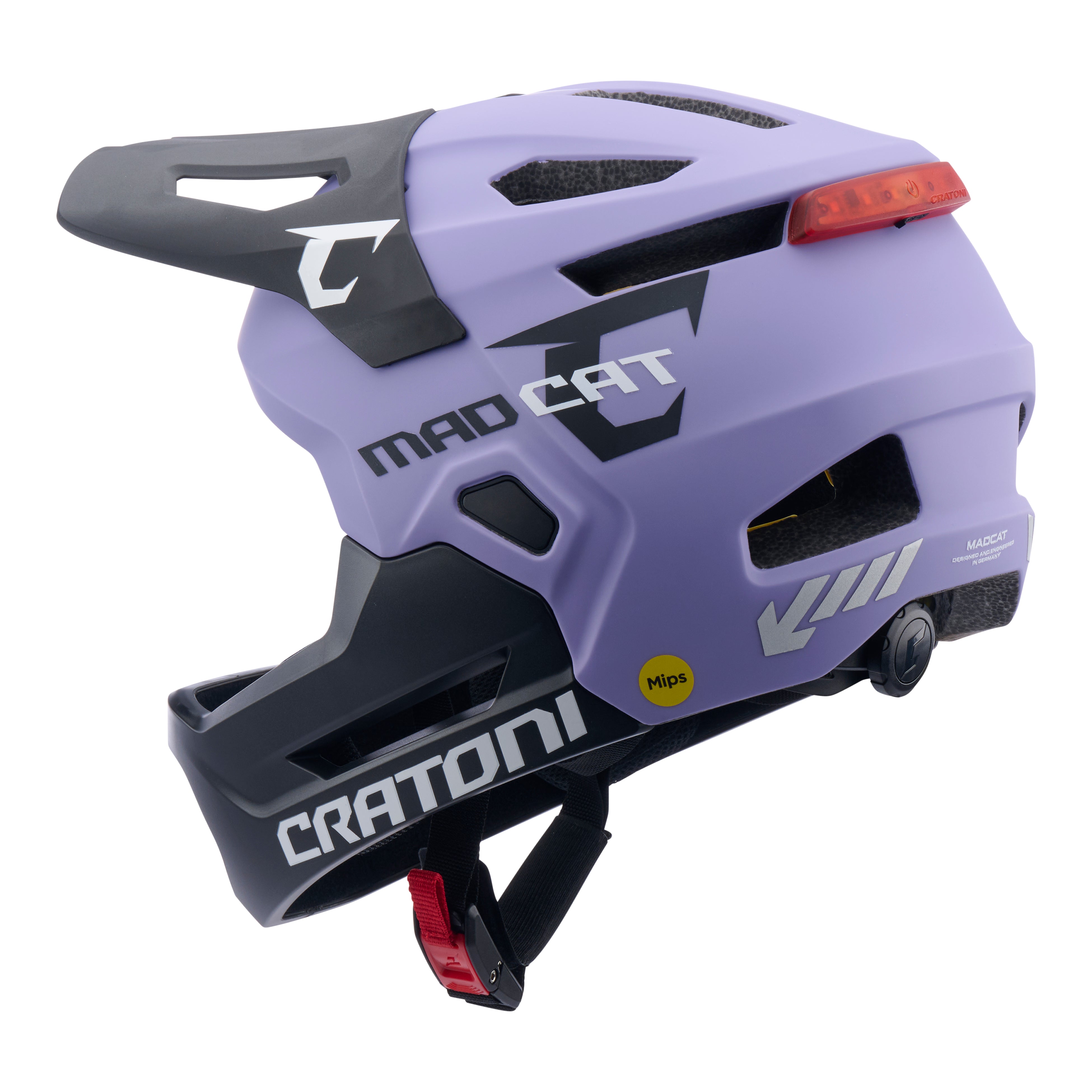 Cratoni Madcat Mips Children's Helmet Purple/black Matt - S/m (49-56cm)
